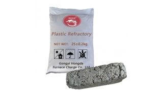 Production and use of refractory plastic